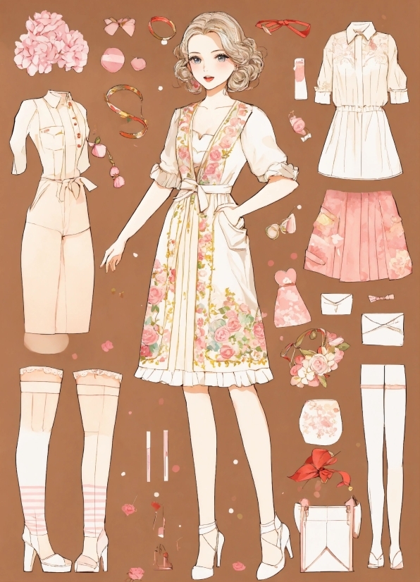 One-piece Garment, Fashion, Dress, Sleeve, Day Dress, Pink