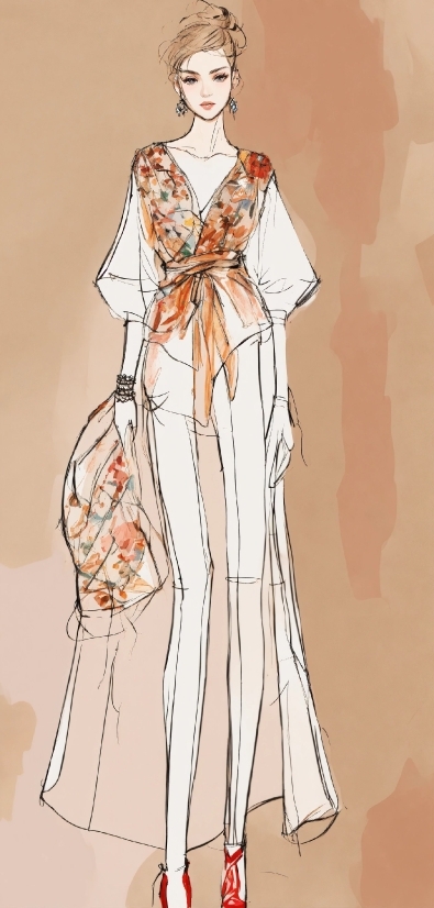One-piece Garment, Neck, Sleeve, Dress, Art, Day Dress