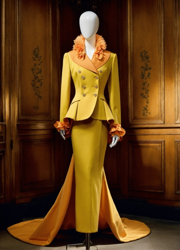 Outerwear, Hairstyle, Neck, Sleeve, Fashion Design, Gown