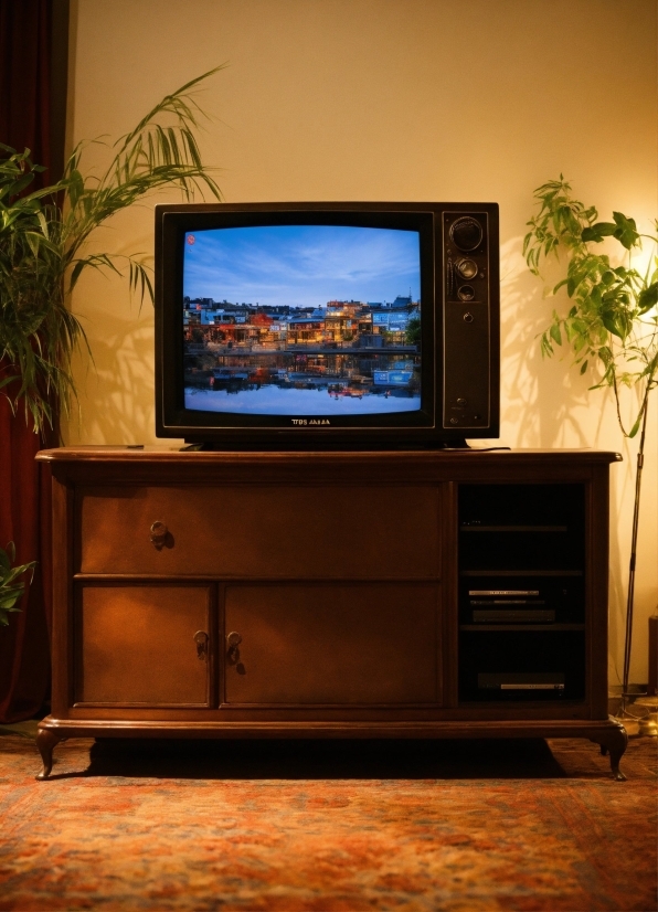 Plant, Cabinetry, Television, Furniture, Cable Television, Entertainment Center