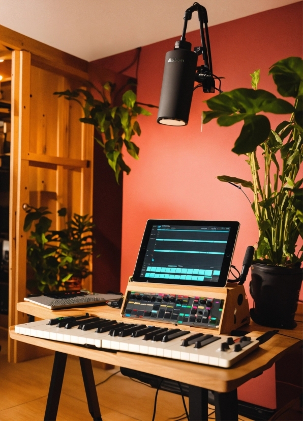 Plant, Musical Instrument, Personal Computer, Houseplant, Flowerpot, Musical Keyboard