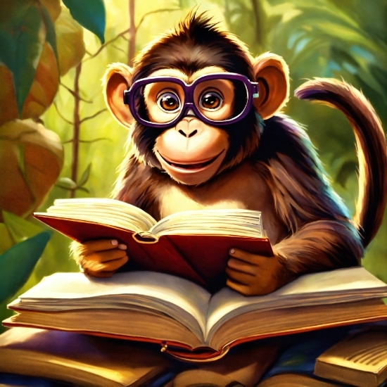 Primate, Vertebrate, Book, Organism, Publication, Happy