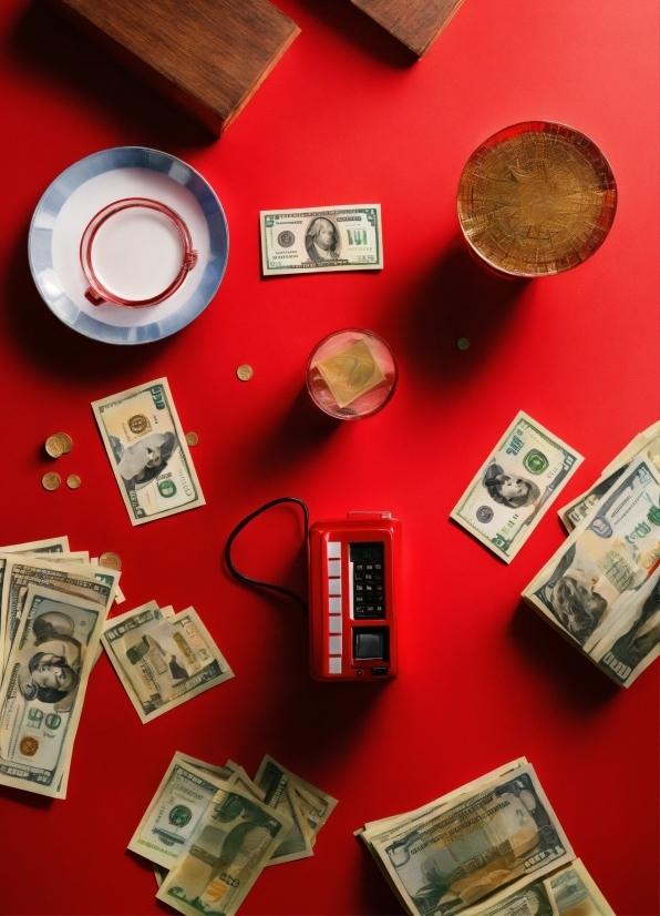 Property, Currency, Money, Wood, Red, Cash