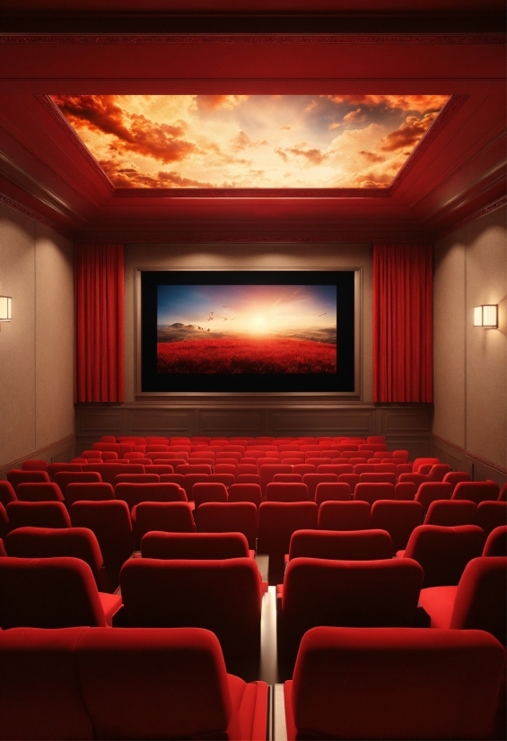Property, Interior Design, Movie Theater, Entertainment, Chair, Event