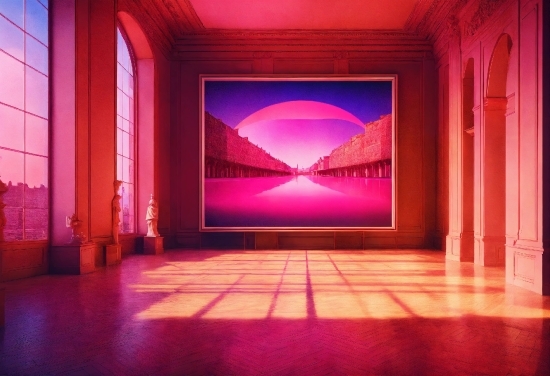 Purple, Textile, Interior Design, Theater Curtain, Entertainment, Pink