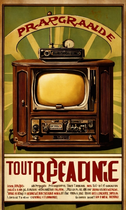 Rectangle, Poster, Font, Analog Television, Gas, Fixture