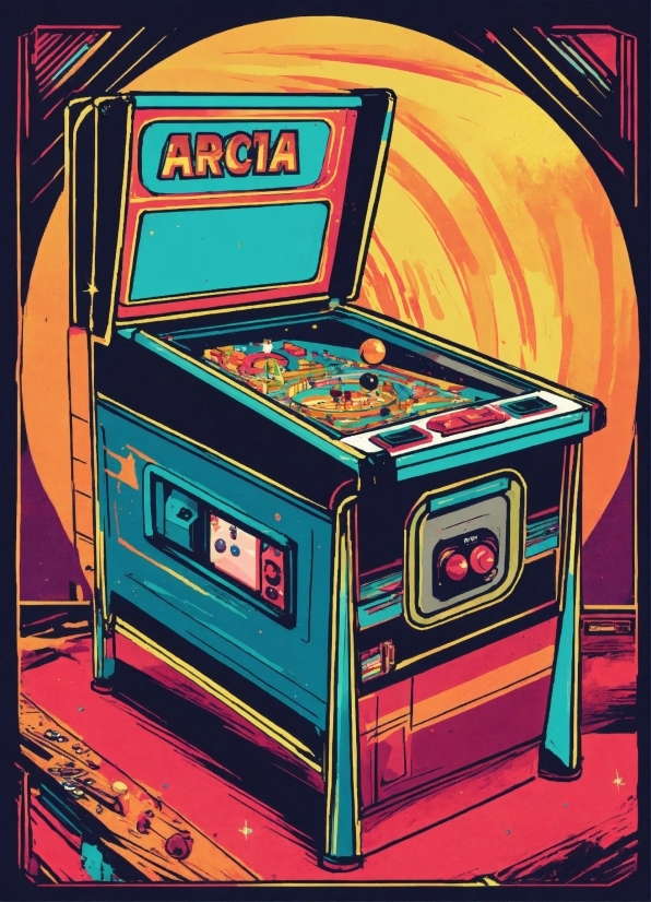 Rectangle, Video Game Arcade Cabinet, Technology, Recreation, Font, Art