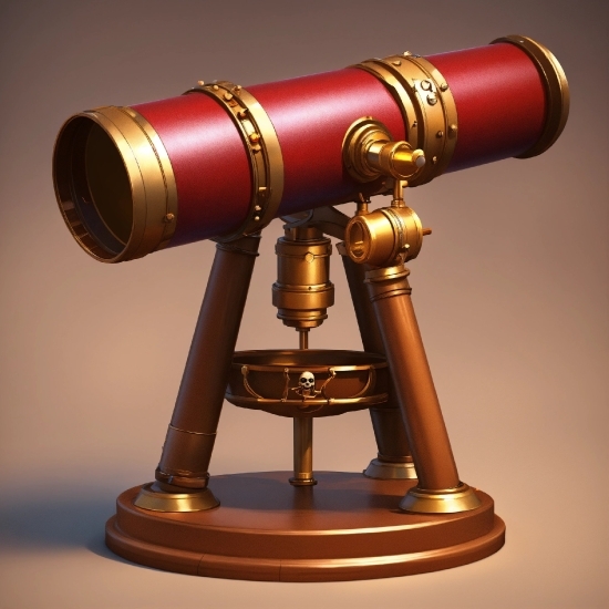 Red, Cylinder, Gas, Optical Instrument, Metal, Telescope