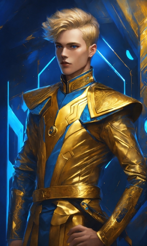 Sao Wallpaper, Outerwear, Blue, Collar, Fashion Design, Art