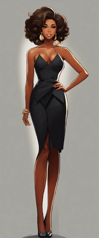 Shop Illustration, Hair, Joint, Sheath Dress, Hand, One-piece Garment