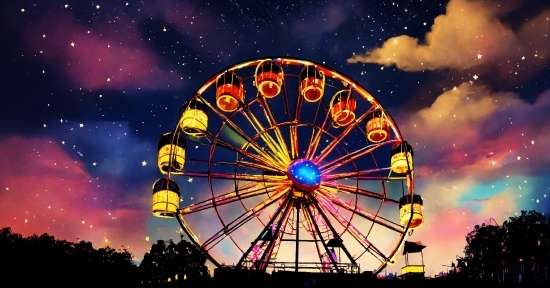 Sky, Nature, Ferris Wheel, Fun, Cloud, Recreation