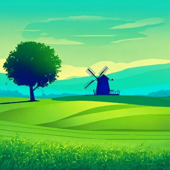 Sky, Windmill, Ecoregion, Cloud, People In Nature, Natural Landscape