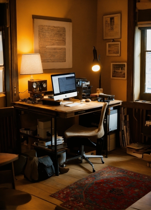Stable Diffusion Model, Computer, Personal Computer, Table, Computer Monitor, Peripheral
