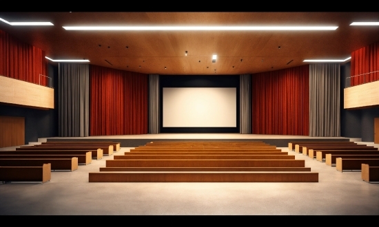 Stage Is Empty, Hall, Rectangle, Event, Wood, Function Hall
