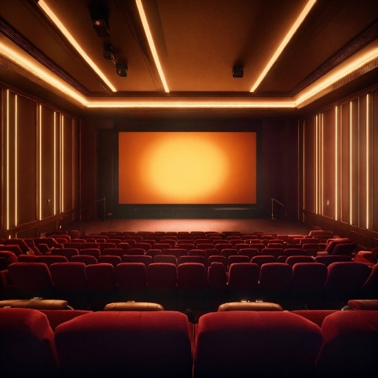 Stage Is Empty, Hall, Red, Entertainment, Event, Electronic Device