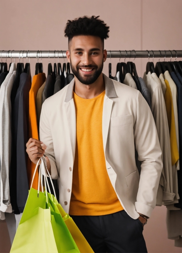Table Stock Image, Outerwear, Smile, White, Dress Shirt, Fashion