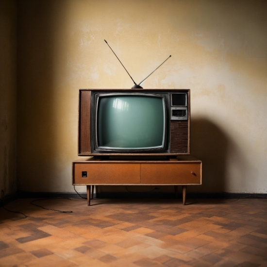 Television, Analog Television, Rectangle, Wood, Television Set, Home Appliance