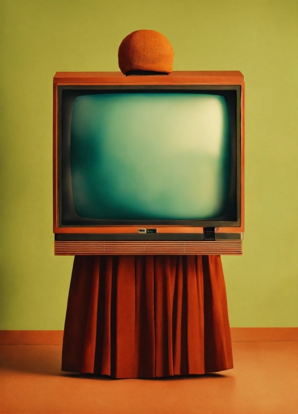 Television, Rectangle, Television Set, Computer Monitor Accessory, Wood, Paint