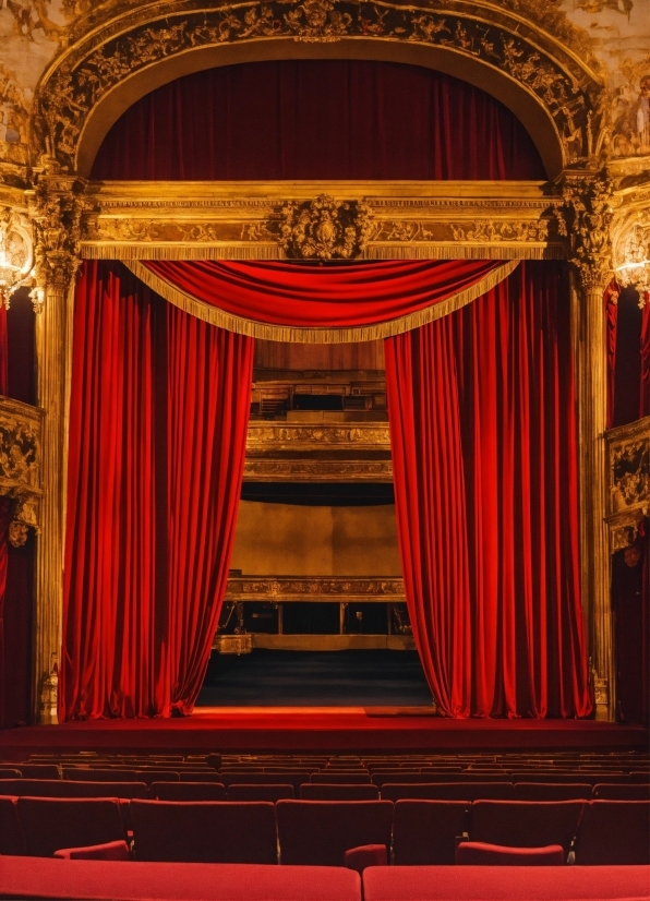 Theater Curtain, Building, Entertainment, Textile, Curtain, Performing Arts