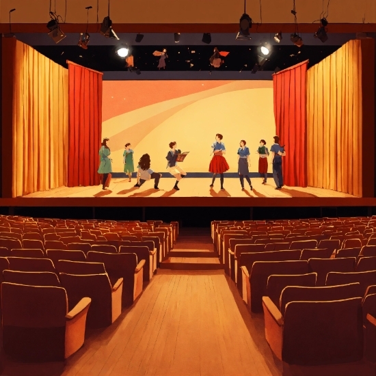 Theater Curtain, Interior Design, Entertainment, Performing Arts, Curtain, Performing Arts Center