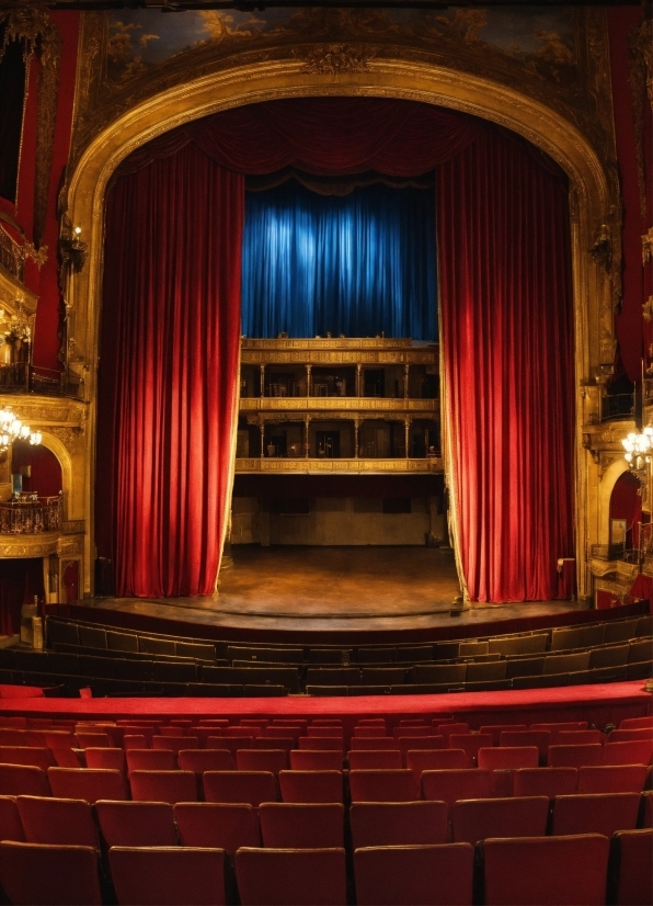Theater Curtain, Property, Curtain, Textile, Building, Entertainment
