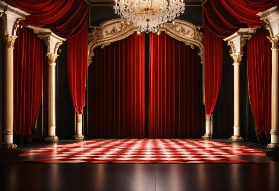 Theater Curtain, Property, Light, Textile, Building, Decoration
