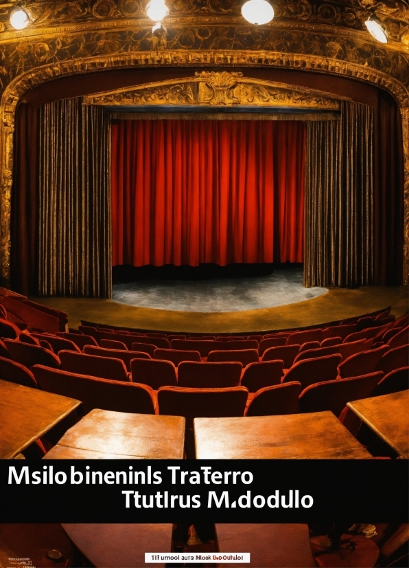 Theater Curtain, Stage Is Empty, Interior Design, Entertainment, Curtain, Musical Instrument Accessory