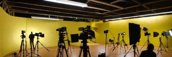 Tripod, Lighting, Film Studio, Yellow, Building, Camera Accessory