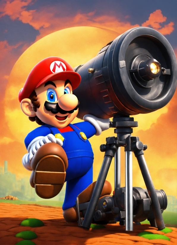Tripod, Mario, Camera Lens, Cloud, Flash Photography, Cameras & Optics