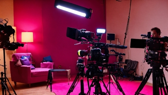 Tripod, Purple, Videographer, Film Studio, Television Studio, Magenta