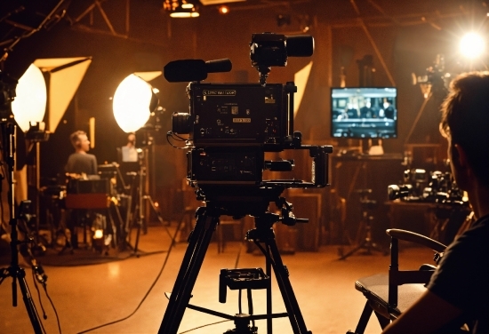 Tripod, Videographer, Film Studio, Musical Instrument Accessory, Television Crew, Film Crew