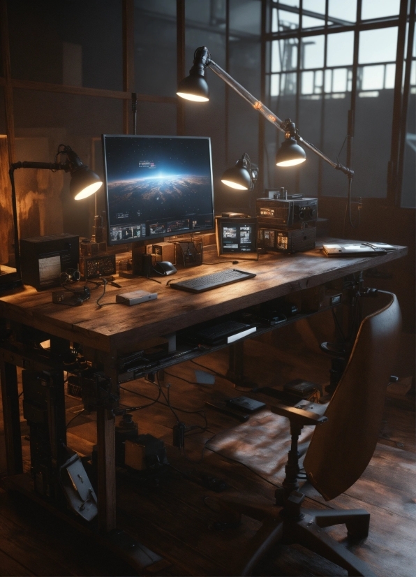 Upscale Image To 4k Free, Table, Furniture, Computer Desk, Computer Monitor, Computer Keyboard
