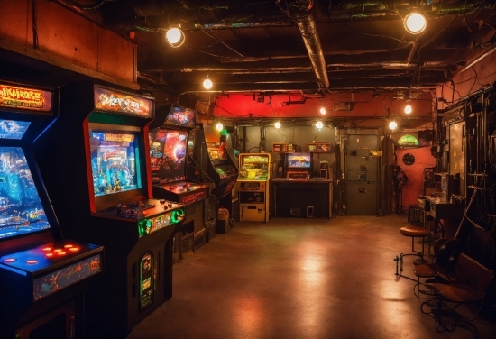 Video Game Arcade Cabinet, Recreation Room, Building, Machine, Recreation, Event