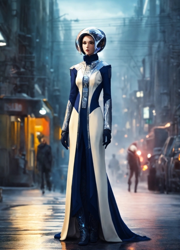 Waist, Gown, Fashion Design, Formal Wear, Fashion Model, Electric Blue