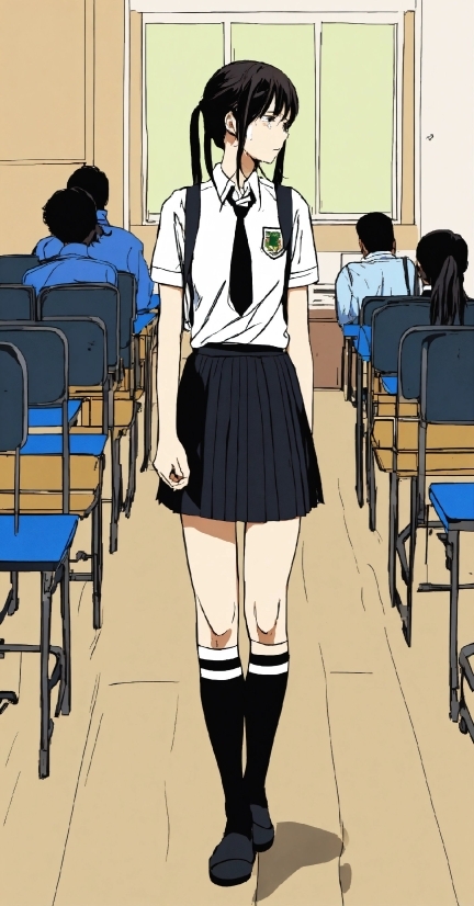 Wallpaper Anime Tanjiro, School Uniform, Cartoon, Human Body, Art, Black Hair