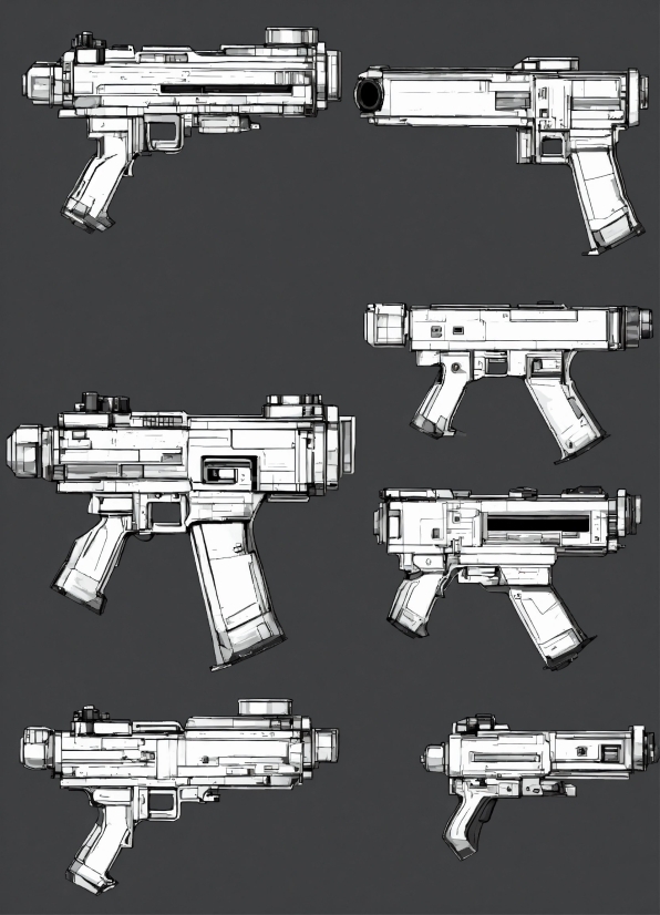White, Black, Line, Trigger, Gun Accessory, Gun Barrel