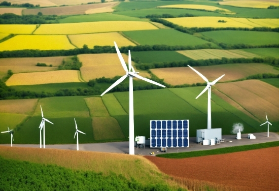 Windmill, Atmosphere, Ecoregion, Green, Wind Farm, Light