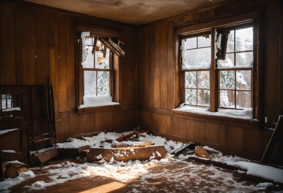 Window, Fixture, Wood, Flooring, Floor, Snow