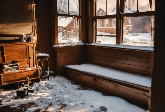 Window, Snow, Wood, Floor, Hardwood, Flooring
