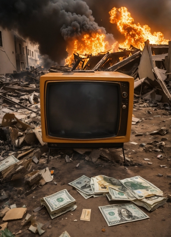 Wood, Television, Sky, Gas, Pollution, Fire