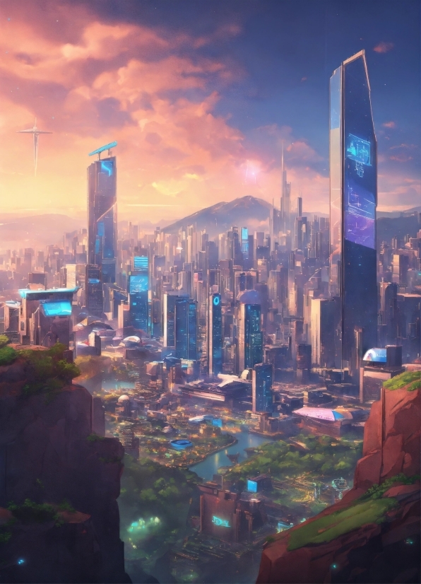 Adobe Photo Editing Software, Cloud, Sky, Skyscraper, Building, Atmosphere