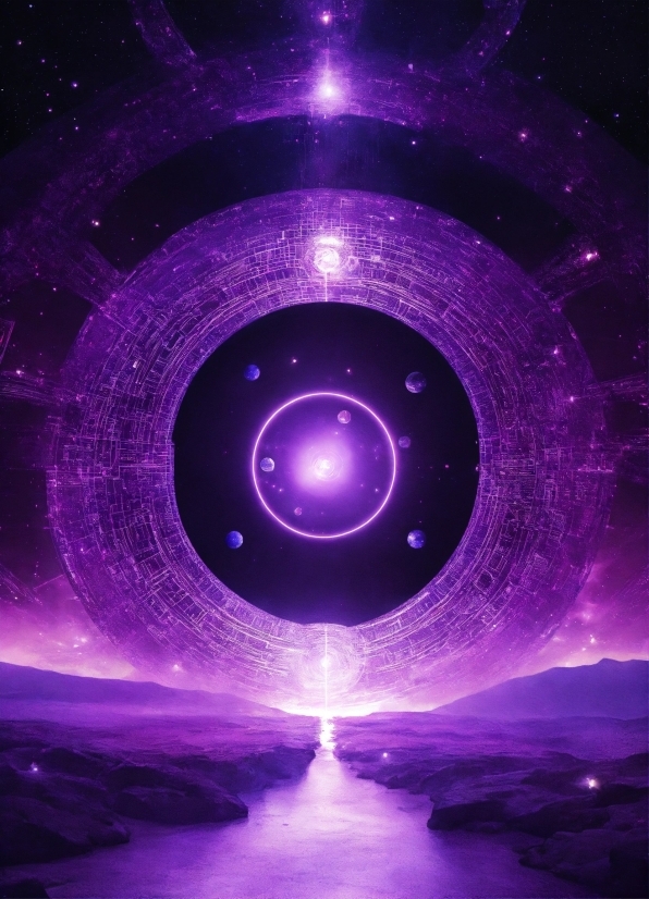 Ai Art Generator Face, Atmosphere, Purple, Nature, Astronomical Object, Liquid