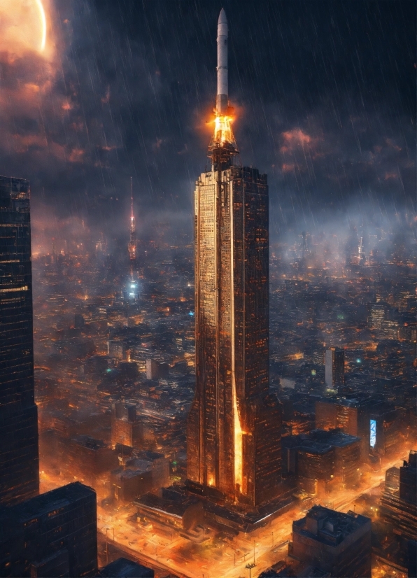 Ai Fund, Skyscraper, Building, Atmosphere, Sky, Light