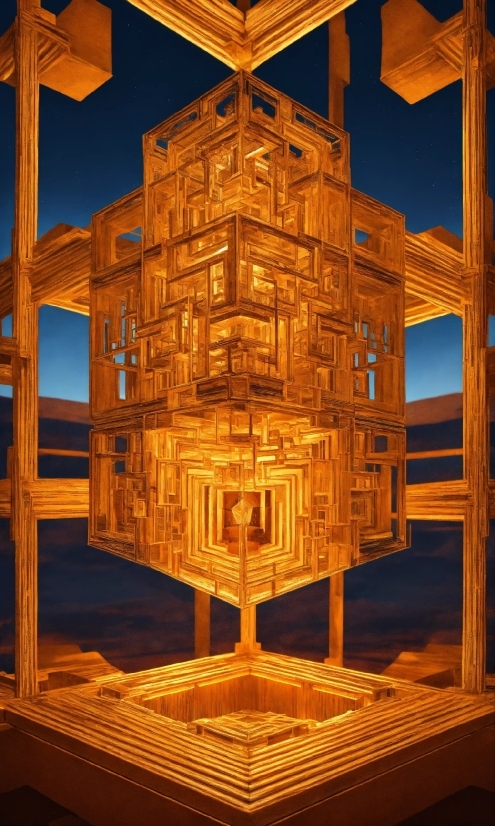 Amber, Wood, Art, Symmetry, Landmark, Column