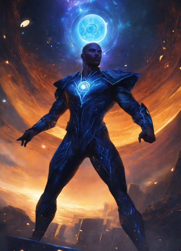Art, Cg Artwork, Poster, Electric Blue, Fictional Character, Space