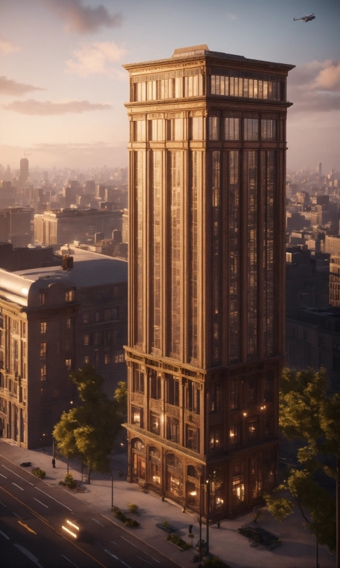 Artificial Image Generator, Building, Sky, Cloud, Daytime, Skyscraper