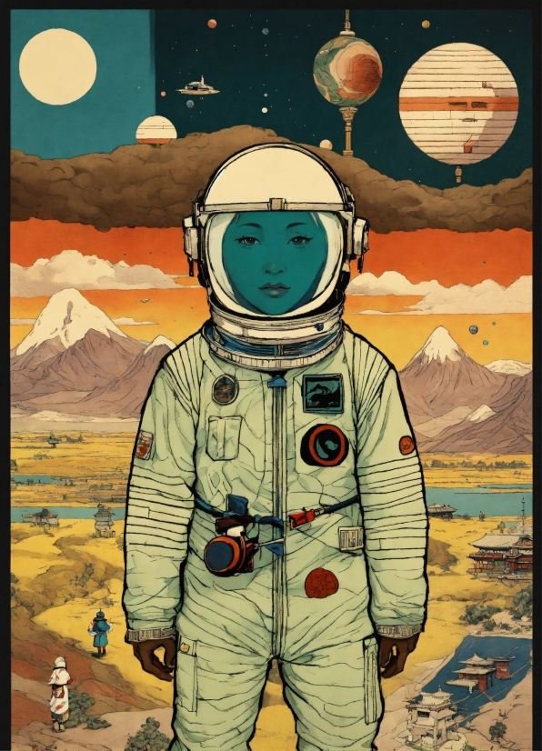 Astronaut, World, Natural Environment, Sleeve, Art, Happy