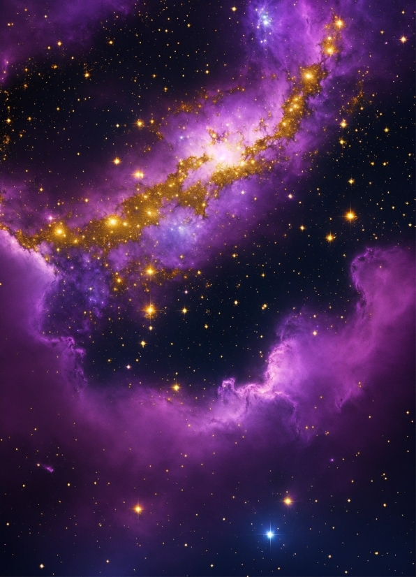 Atmosphere, Light, Nebula, Purple, Sky, Galaxy