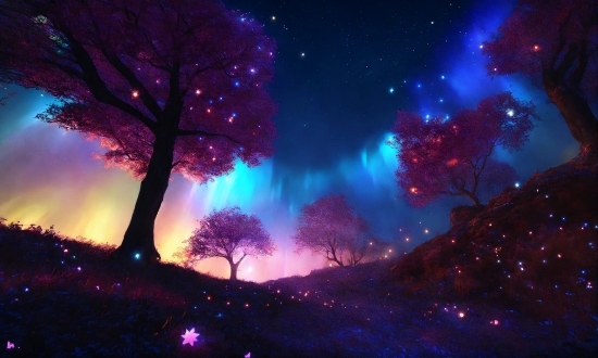 Atmosphere, Plant, Sky, World, Purple, Tree