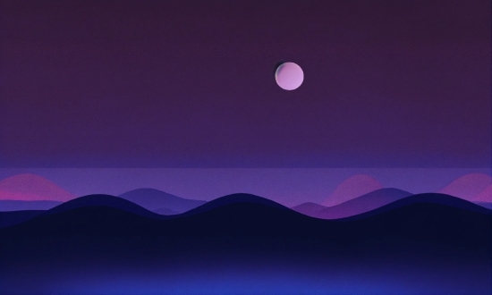 Atmosphere, Sky, Azure, Moon, Purple, Mountain